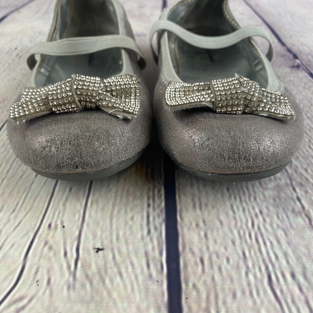 Stuart Weitzman Girls Fannie Glitz-T Flat Shoes - Picture 5 of 8
